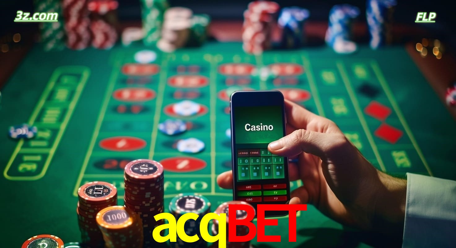 Cassino online móvel acqbet com apostas em roleta e fichas de pôquer