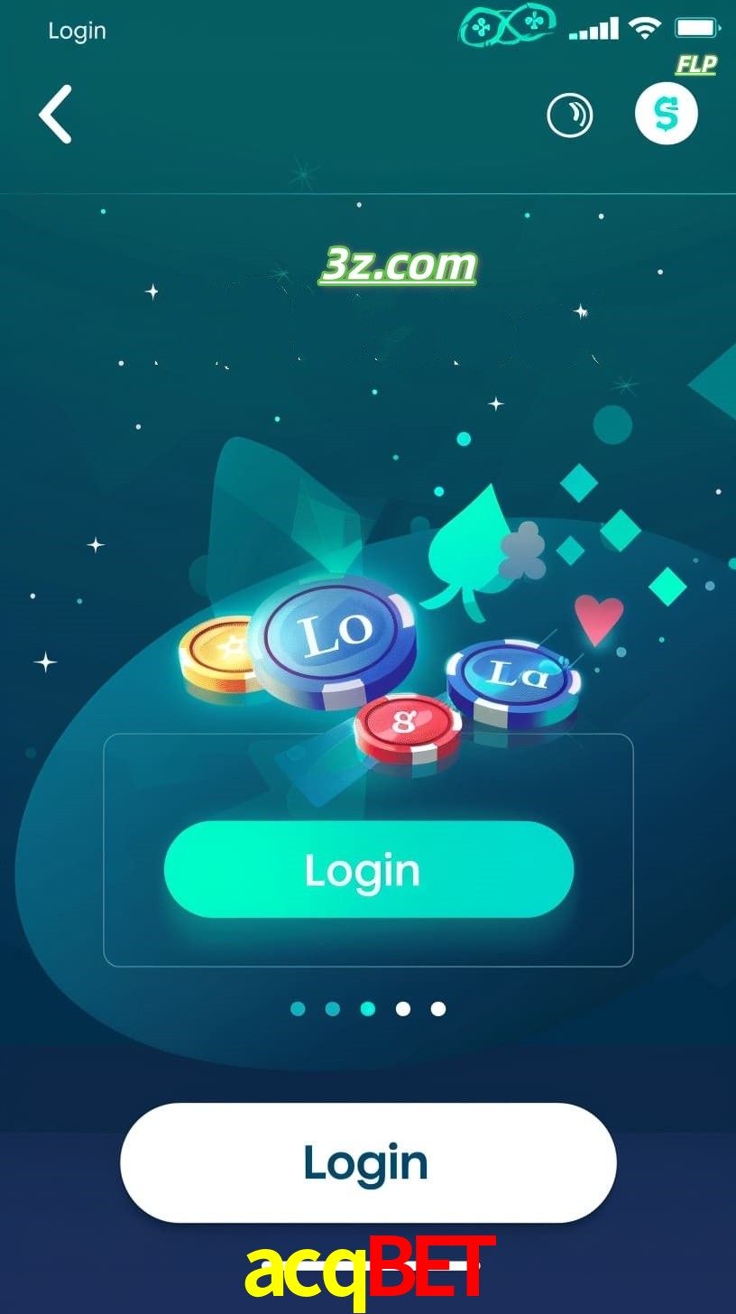 Login no aplicativo de cassino online acqbet Brasil com bônus de boas-vindas